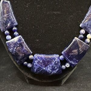 ✨ Jay King Sodalite Statement Necklace – Sterling Silver – NEW